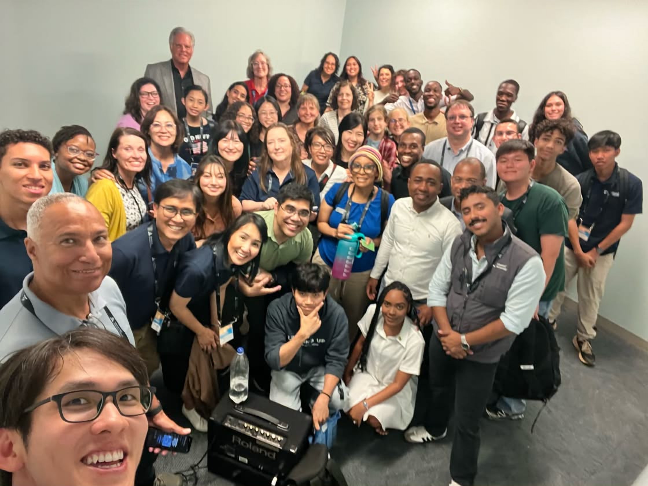 A large group selfie at the General Conference session