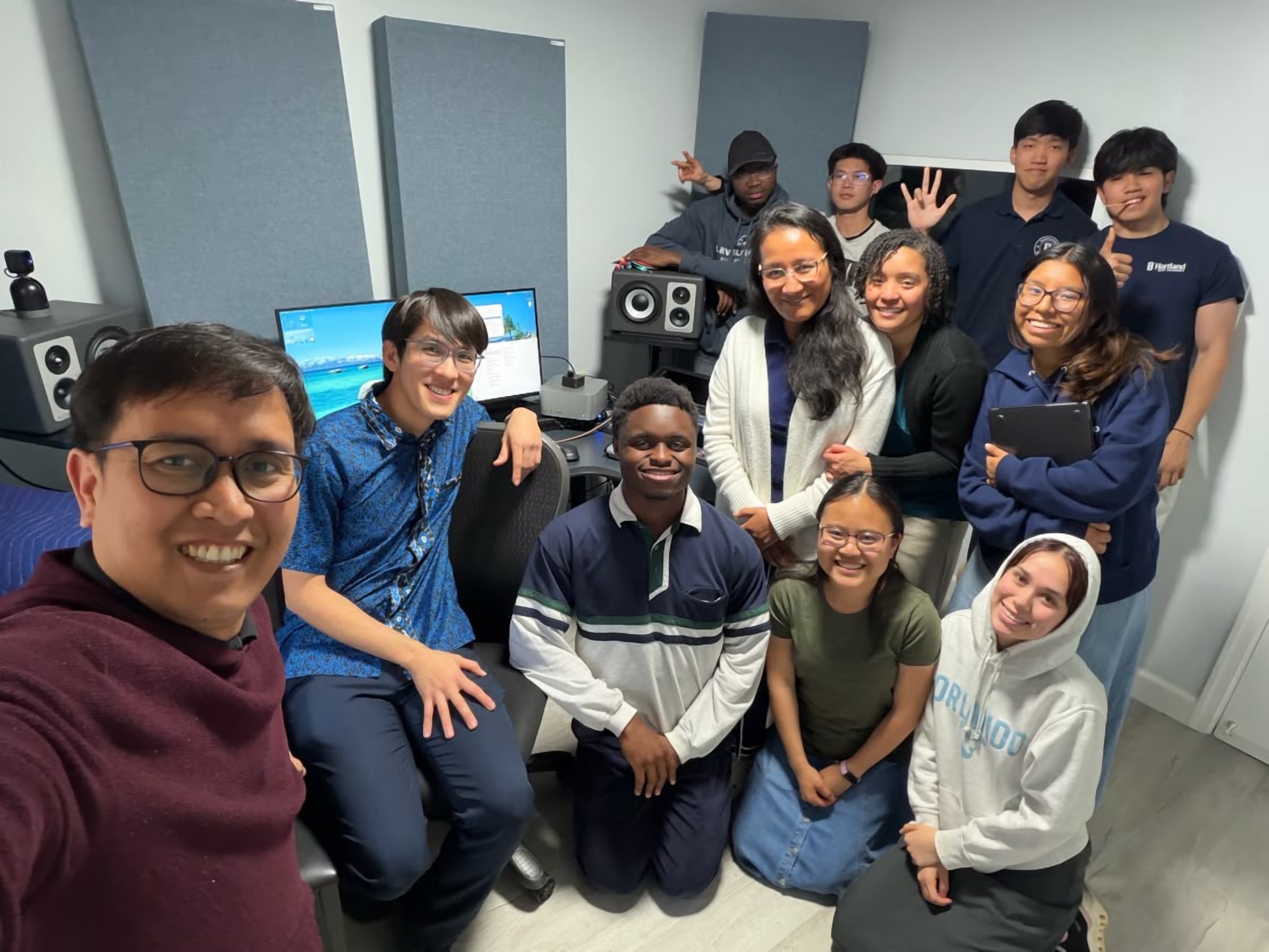 Participants at the Hartland College media training