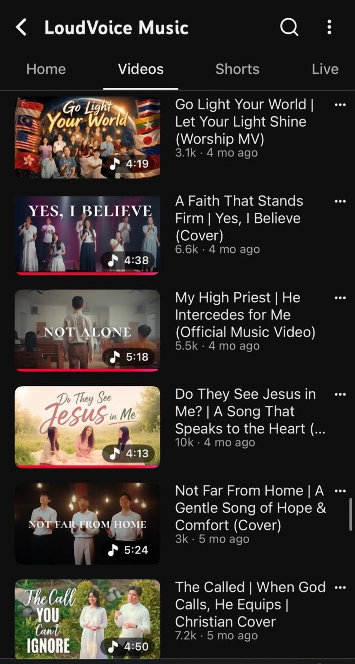 Further music videos on the LoudVoice Music channel