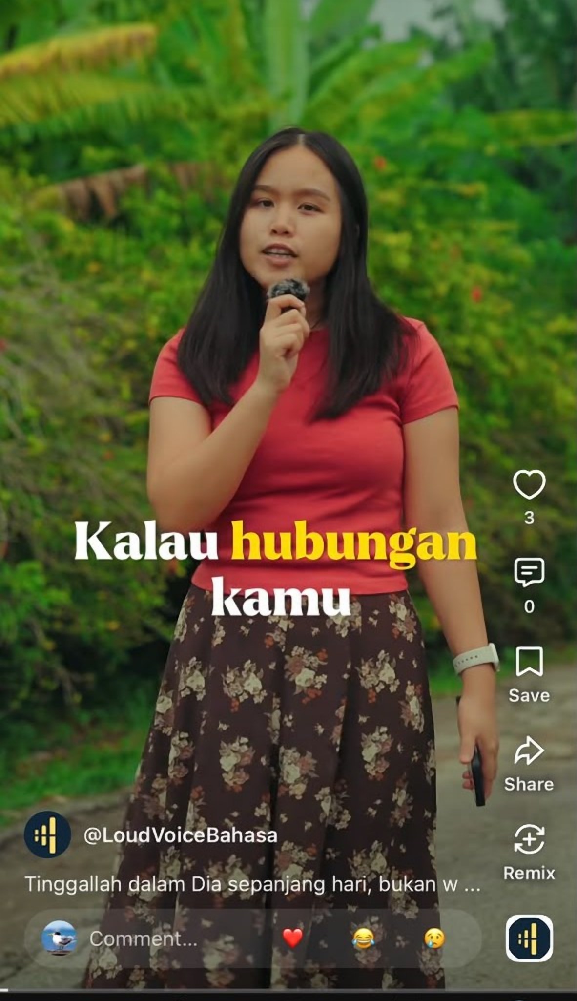 A LoudVoice reel in Malay — “Tinggallah dalam Dia sepanjang hari”