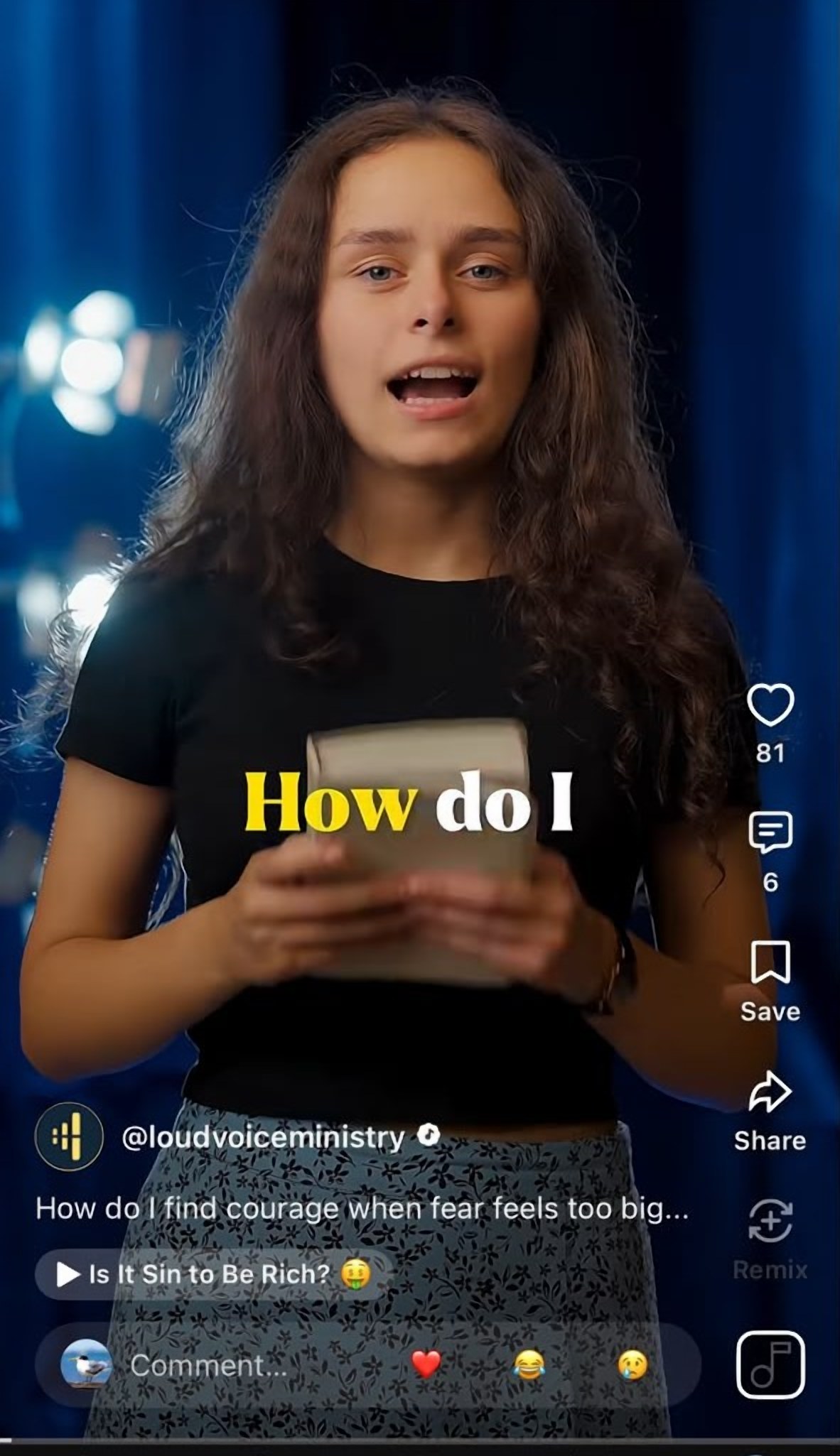A LoudVoice reel — “How do I find courage when fear feels too big”