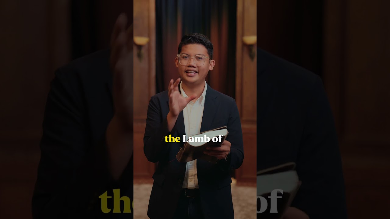 Thumbnail for the Short &ldquo;The Cross Was Always the Plan: What the Sanctuary Reveals&rdquo; — a young man in a suit holding a Bible, speaking to camera
