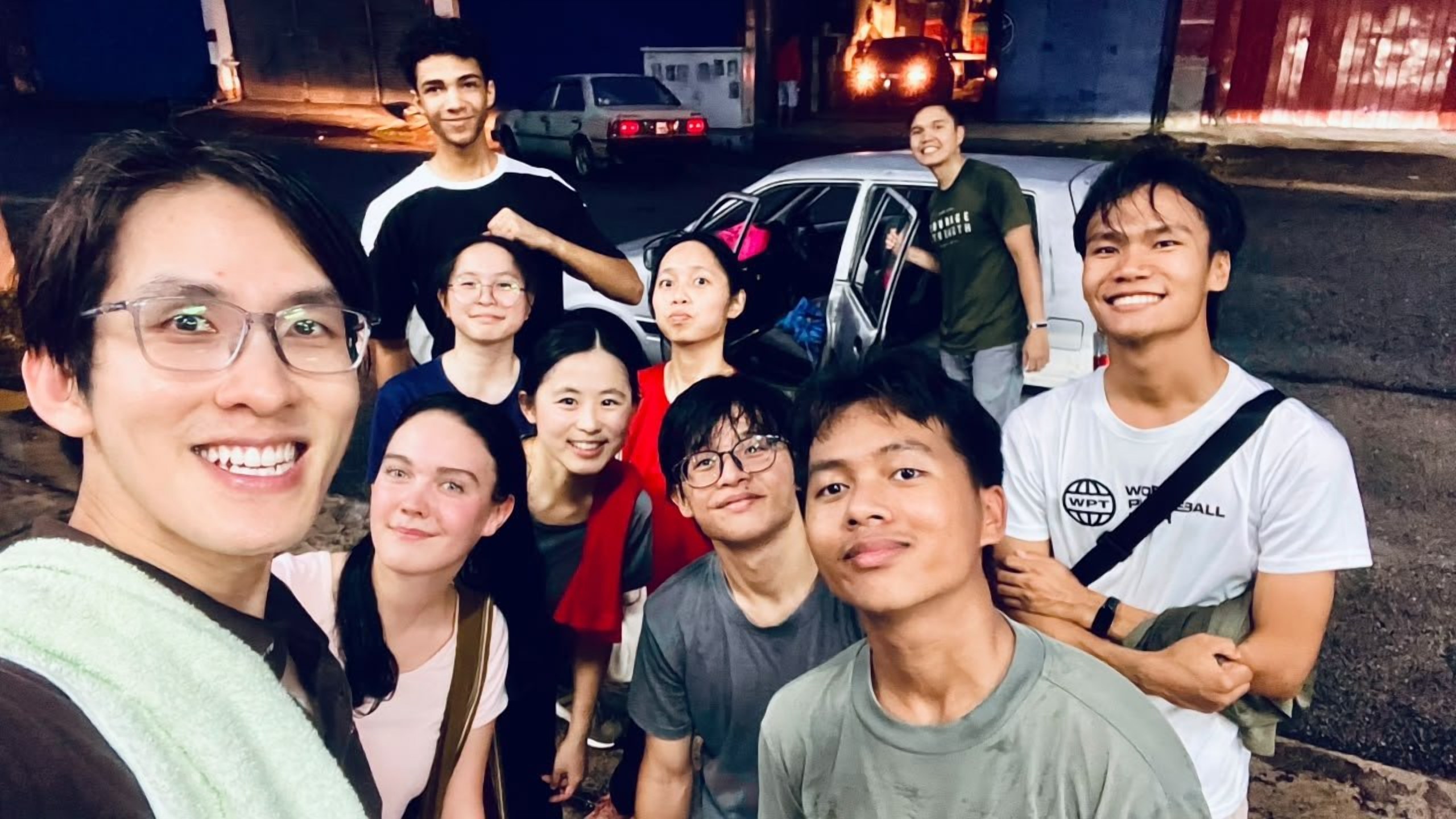 Volunteers together on a night out